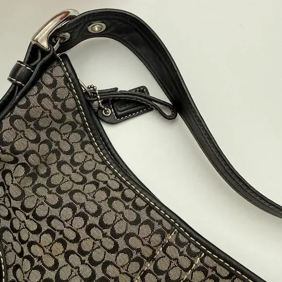 Coach Y2K Soho Hobo Mini Shoulder Bag Purse Signature Logo Black - Picture 5 of 7